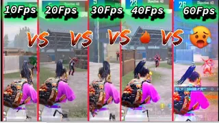 10Fps vs 20Fps vs 30Fps vs 40Fps vs 60Fps.🔥 || PUBG/BGMI || Does Fps metter | Fps Test and lag