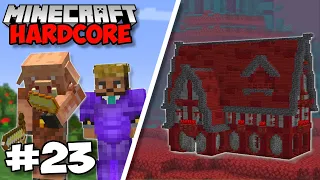 I Built An EPIC NETHER BASE & Piglin Trade Farm! - Minecraft 1.18 Hardcore (#23)