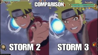 Naruto (Sage Mode) Moveset Comparison - NS2 x NS3