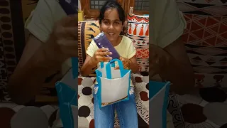 our return gift unboxing for half saree and dhothi function