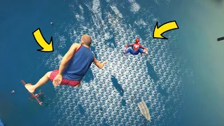 GTA 5 SPIDERMAN Ragdolls Jumps/Falls Compilation #9 (GTA 5, Euphoria physics | Funny Moments)
