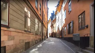 Walking In Old Town In Stockholm, Sweden