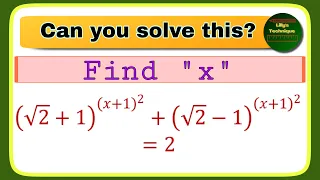 Math Olympiad Question | Nice Algebra Equation Solving | Find X | #olympiad #maths #mathematics