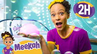 How Big Can Meekah Blow Bubbles? + More | Blippi and Meekah Best Friend Adventures