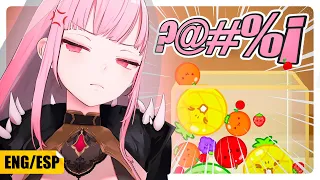 The watermelon game is relaxing... except for Calli | Hololive [ENG/ESP]