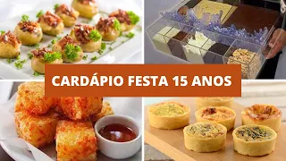 DICAS DE CARDÁPIO PARA FESTA 15 ANOS