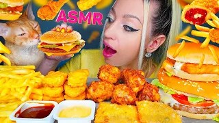 ASMR EATING MCDONALDS, BURGER, CHICKEN NUGGETS, 치킨, 패스트푸드, 햄버거 (MANGO PIE, FRIED CHICKEN) MUKBANG 먹방