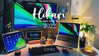 My Desk Setup จัดโต๊ะคอม,เอาภาพวาดมาตกแต่งหน้าจอ,unboxing 📦 ของตกแต่ง | Hikarity