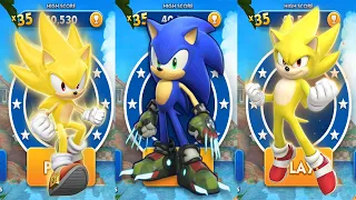Sonic Dash Racing Game: Super Sonic vs Boscage Maze S vs Movie Super S - All Characters Unlocked