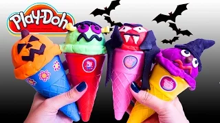 Halloween Ice Creams Parlor - Make Play Doh Ice Creams For Halloween - Toy Review