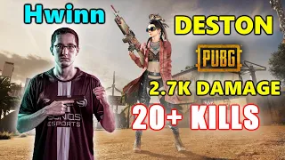 Soniqs Hwinn - 20+ KILLS (2.7K Damage) - DESTON - MG3 + M24 - PUBG