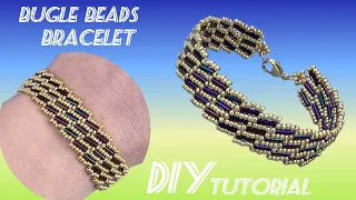 Bugle beads bracelet/Simple and elegant bracelet/Easy jewelry making at home/Handmade/ DIY Tutorial