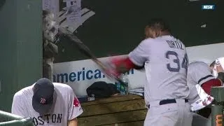 Big Papi ANNIHILATES dugout phone with bat after an ejection