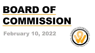 February 10, 2022 Full Commission Meeting