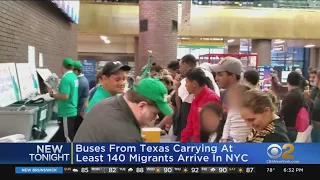 Buses from Texas carrying at least 140 migrants arrive in NYC
