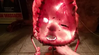 human baby skin lampshade with hanging fetus