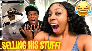 SELLING HIS STUFF ON MY CLOSE FRIENDS! *he gets so mad*!