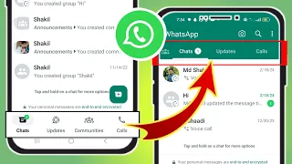 Как удалить нижнюю панель навигации WhatsApp 2024