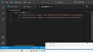 cURL Bash OAuth2 Script to Upload File to Google Drive Using Access Token in Visual Studio Code