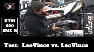 Schalldämpfer TEST: Leovince Nero vs. Leovince Komplettanlage  für die KTM 690 SMC-R 2019