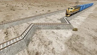 Trains vs Zig Zag Railway Crashes 9 - BeamNG.Drive | BeamNG High Speed