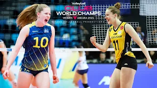 Isabelle Haak - Young Talented and Amazing Volleyball Player  | Powerful Volleyball Spikes WCWC 2021