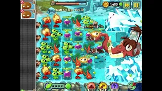 Plants vs  zombies 2 frostbite caves day 30  boss level