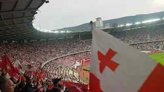 საქართველოს ეროვნული ჰიმნი/Georgian national anthem by 55000 georgian ( Georgia-Bulgaria 2022)