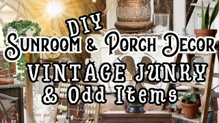 DIY NEUTRAL DECOR~THRIFT FLIPS & Odd items! Sunroom & Porch Decor! You don't want to miss😍
