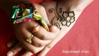 Simple Mehndi Design For Hands for Diwali 2018 #New Latest Mehndi designs by Rajeshwari Arun