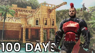 I Spent 100 Days In Ark Survival Ascended - The Island