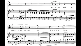 Die gute Nacht, die ich dir sage (C. Schumann) Score Animation