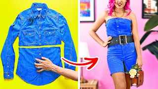 BUDGET CLOTHING Life Hacks || Brilliant Hacks And Crafts With Your Old Jeans