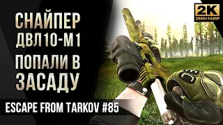 Снайпер с ДВЛ-10 • Попали в засаду • Escape from Tarkov №85 [2K]