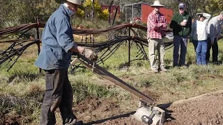 Drill powered cultivator / tilther demo at Allsun Farm