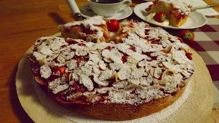 Клубничная #шарлотка на скорую руку / Ruck-Zuck #Erdbeerkuchen