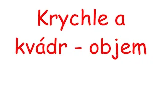 krychle, kvádr