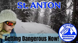 STUCK in DEEP SNOW and MELTDOWNS!!! , Motorhome Tour St ANTON / PETTNEU - AUSTRIA 🇦🇹