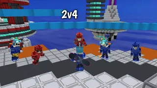 Legendary 2 Players vs 4 Players in Bed Wars With IamNotDrunk! [Blockman Go]