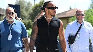 Lewis Hamilton arrives with bodyguards in Imola | F1 Driver arrivals behind the scenes