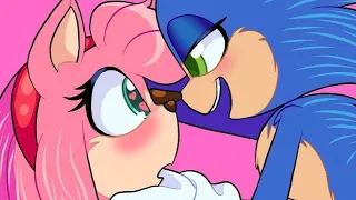 Movie Sonic flirts with Amy (Comic Dub)