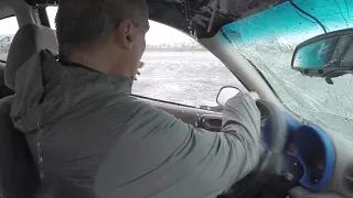 Research Demonstration: Car driving into water