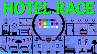 24 Marble Race EP. 54: Hotel Race (by Algodoo)