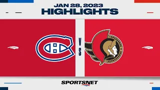 NHL Highlights | Canadiens vs. Senators - January 28, 2023