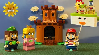 Lego Luigi and Peach enter The Nintendo Switch to save Mario from the Bosses? #legomario