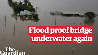 NSW flooding: drone footage shows extent of floods around Windsor in Sydney's north-west