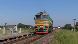 Тепловоз М62УК-3101 на о.п. Голынка / M62UK-3101 at Golynka stop