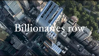 Billionaires row, Midtown New York. NYC drone