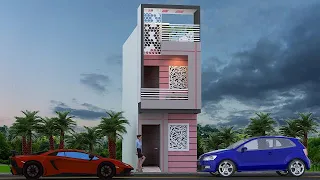 10X35 Duplex House design with 3d front elevation by nikshail