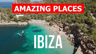 Ibiza beach vacation | Places, resorts, beaches, tourism, sea | 4k video | Spain, Ibiza from drone